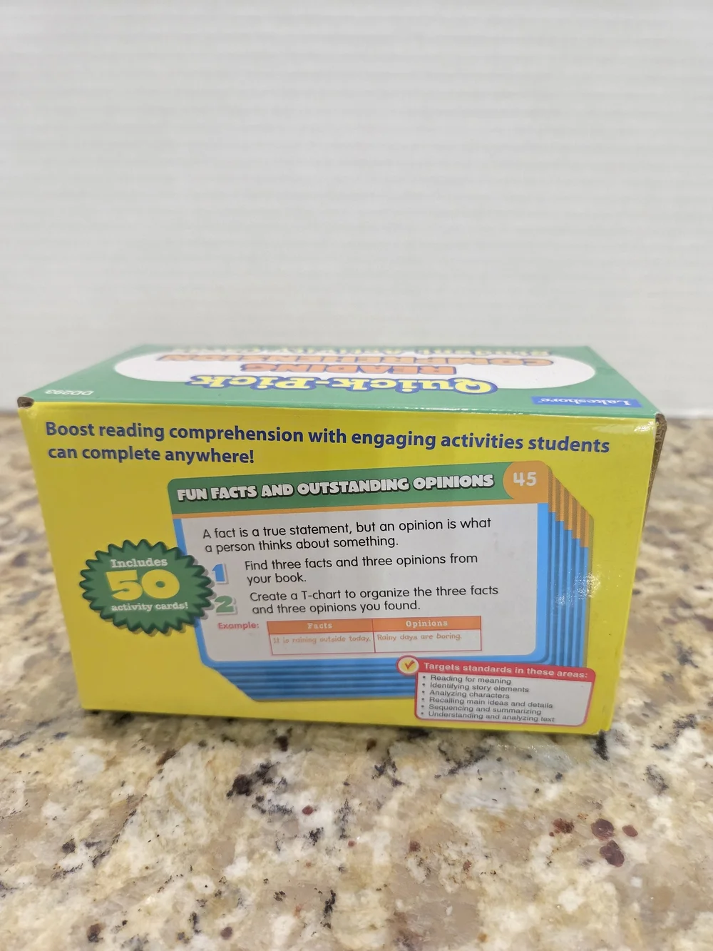 Lakeshore Quick Pick Reading Comprehension Student Activity Cards DD293 50 Cards